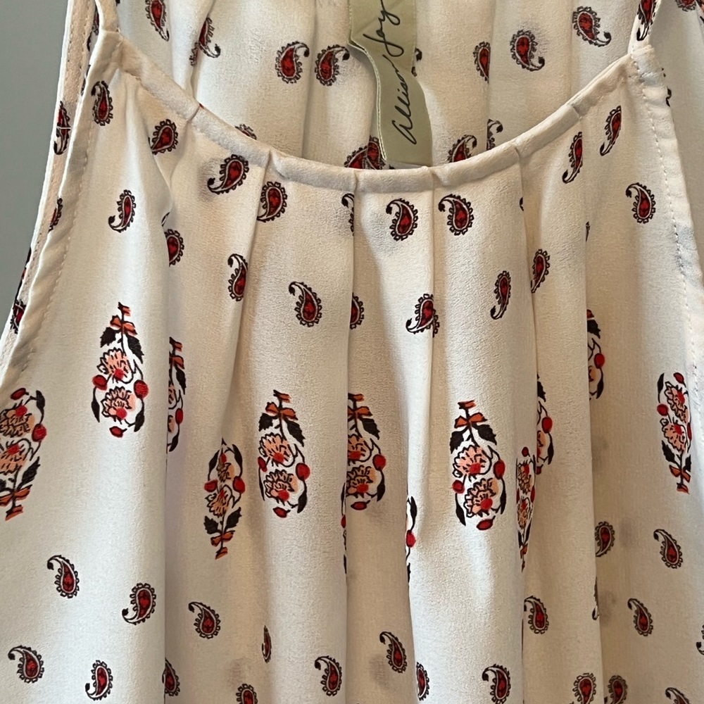 Allison Joy strappy shell cream/red size Small - Picture 3 of 5